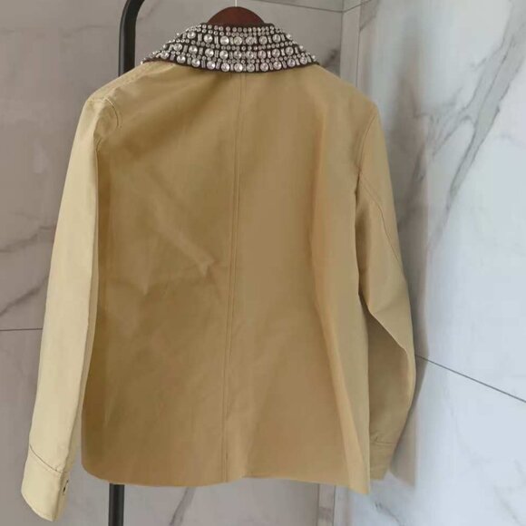 VERONICA BEARD Arlen Dickey crystal-embellished coated-cotton coat - Picture 6 of 13